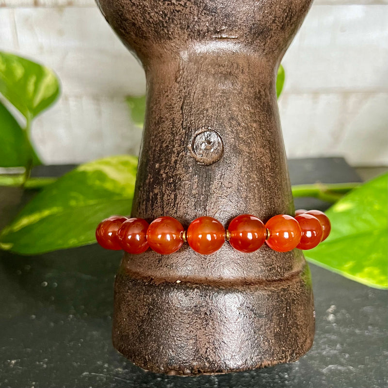 Celestial Carnelian Gemstone Bracelet