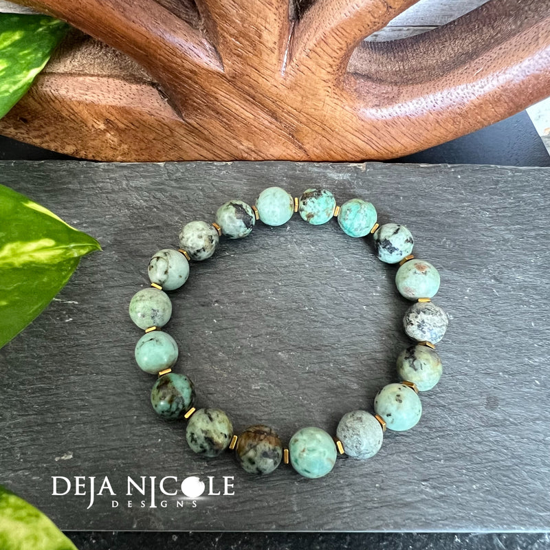 African Turquoise Gemstone Bracelet