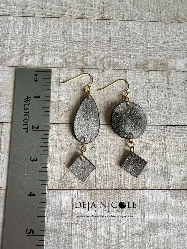 Faux Leather Earrings