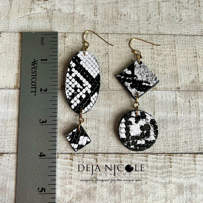 Snakeskin Animal Print Earrings