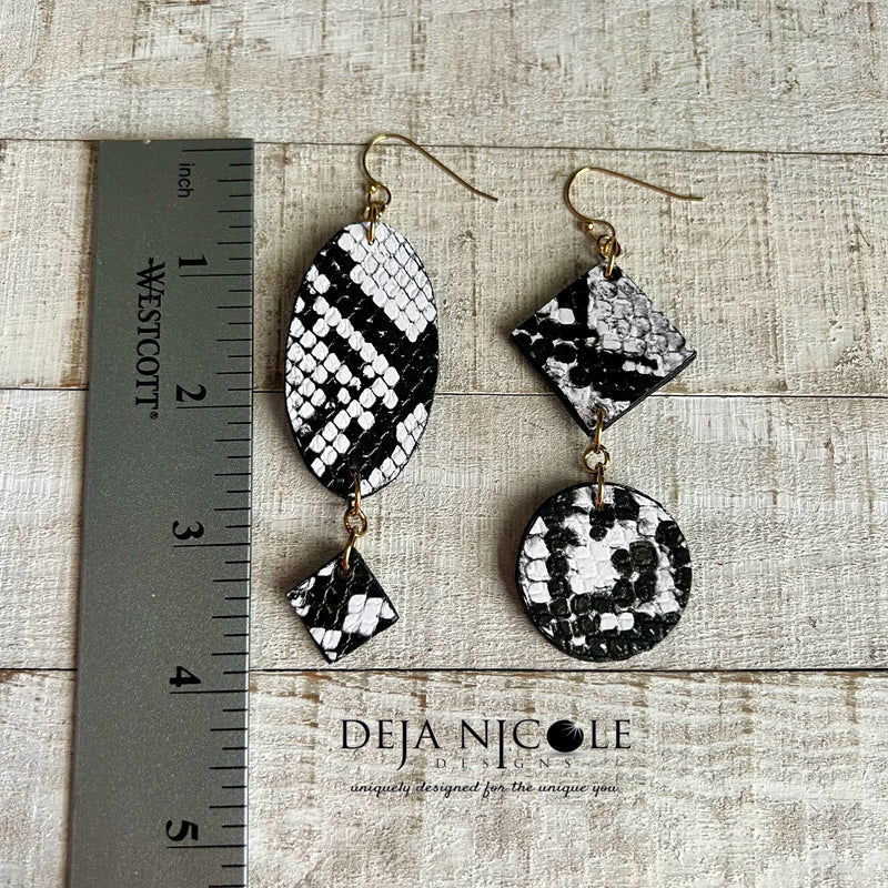 Snakeskin Animal Print Earrings