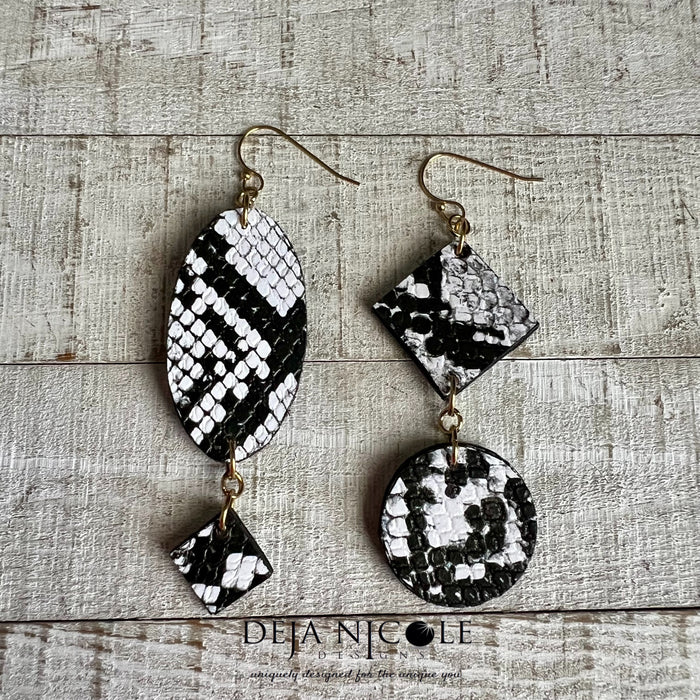 Snakeskin Animal Print Earrings