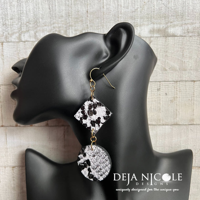 Snakeskin Animal Print Earrings