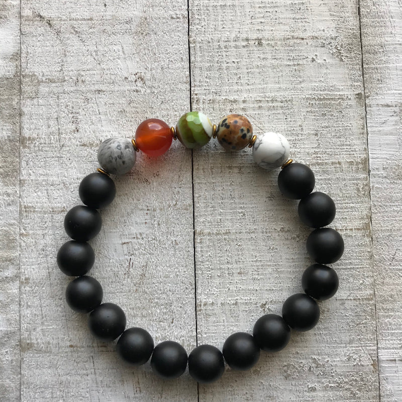 Tempest Tranquil Trio Stack Gemstone Bracelet Set