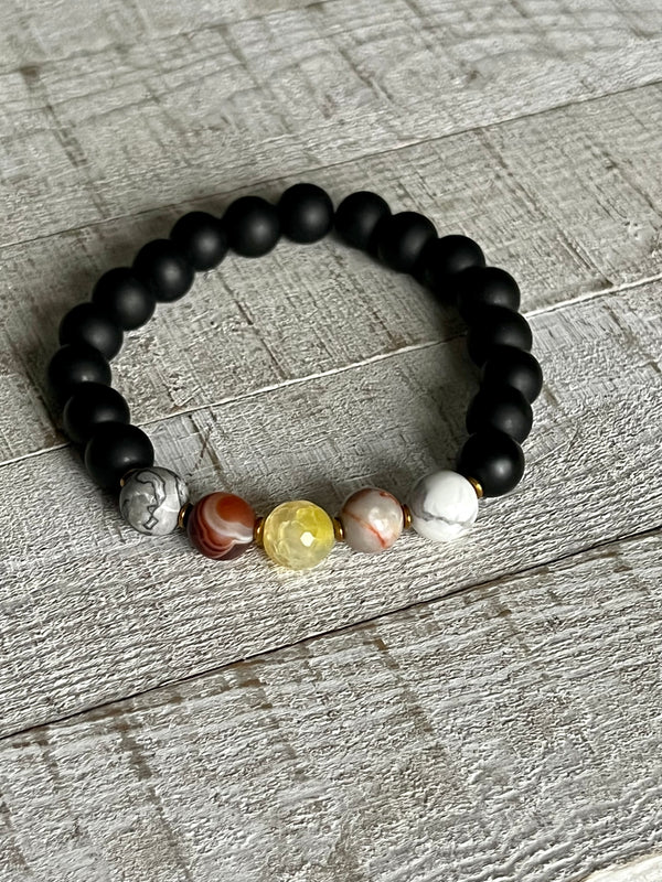 Harbor Hues Trio Stack Gemstone Bracelet Set