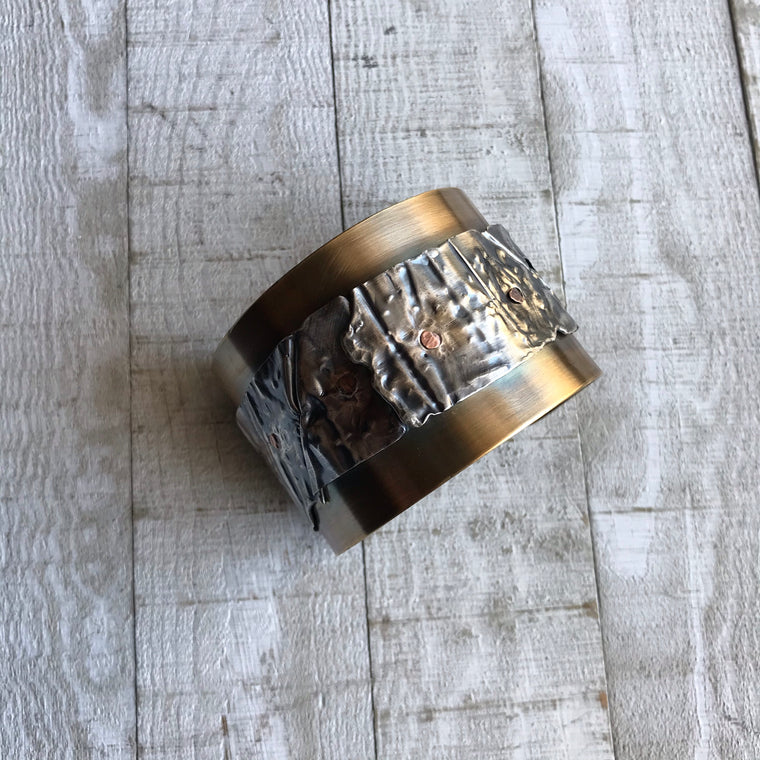 Brass Fold Form Cuff Bracelet