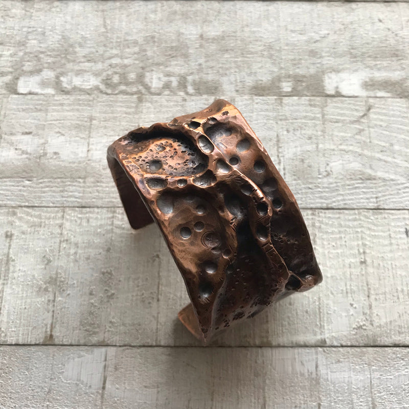 Rustic Ridge Large Copper Cuff