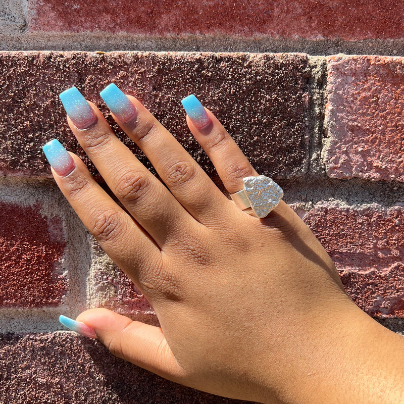 Organic Melts Sterling Silver Ring