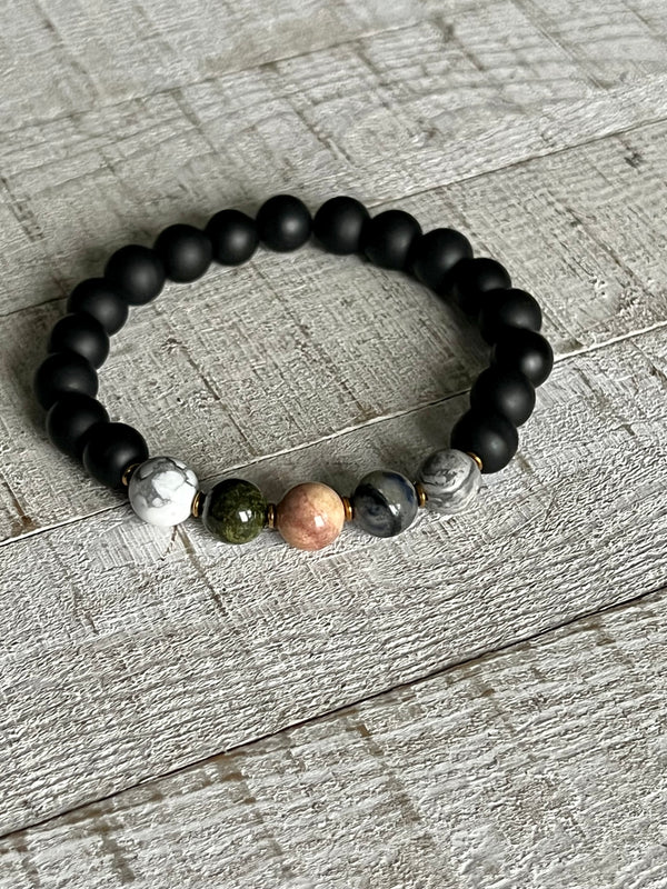 Harbor Hues Trio Stack Gemstone Bracelet Set