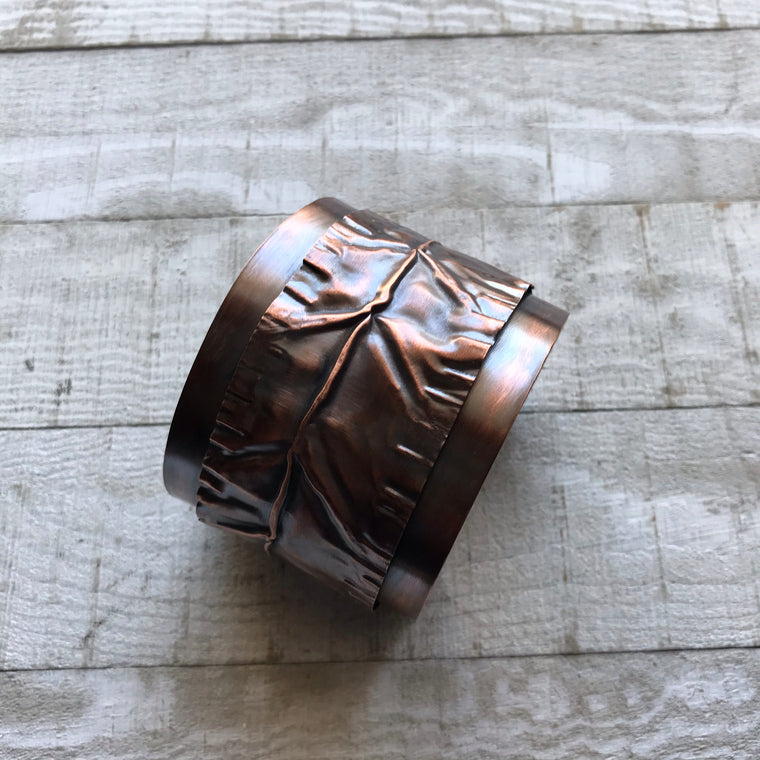 Copper Fold Form Cuff Bracelet