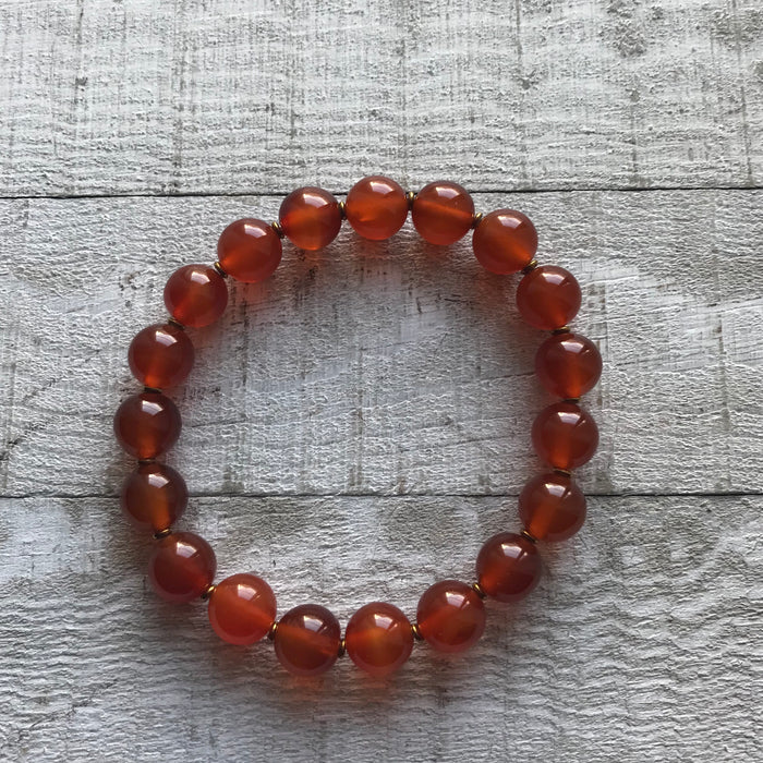 Celestial Carnelian Gemstone Bracelet